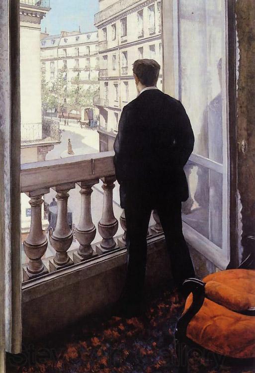Gustave Caillebotte Young Man at His Window (nn02) Spain oil painting art